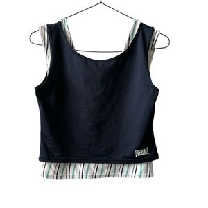 3 For 25 Everlast Black Boxy Crop Tank Top